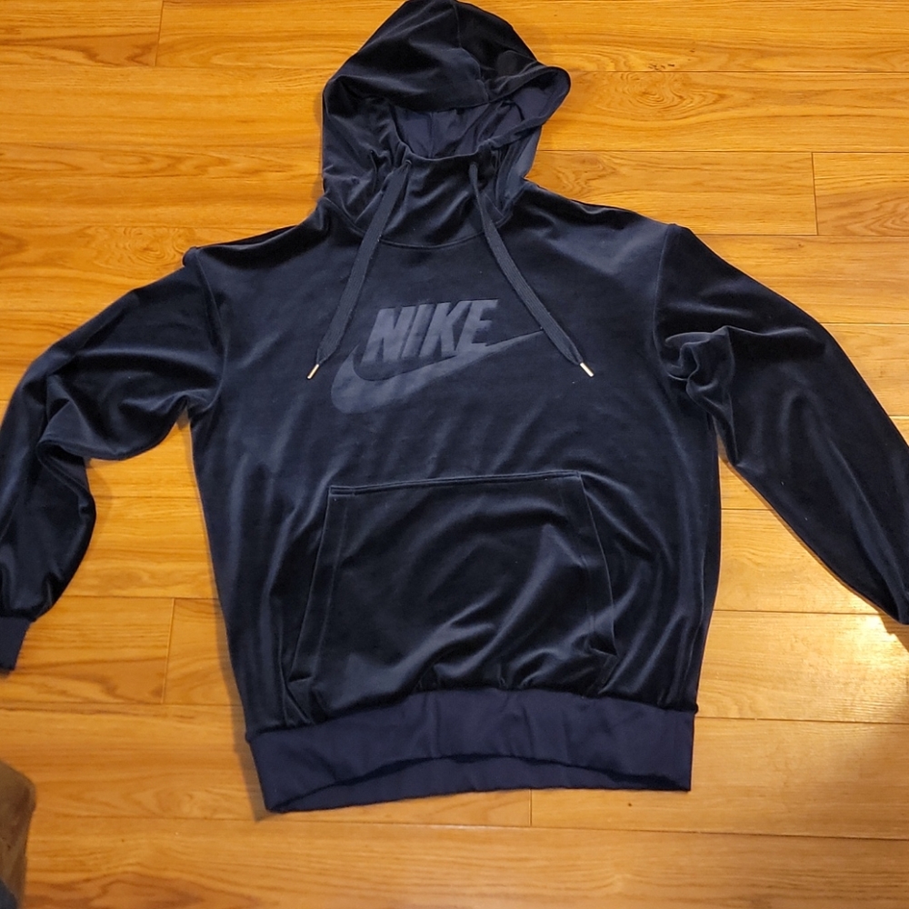 mens sz s nike velour hoodie